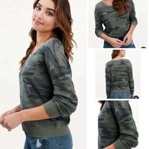 🥳Splendid Waffle Top in Camo + Free Gift